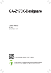 Gigabyte GA-Z170X-Designare User Manual