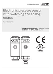 Bosch Rexroth HEDE10-30/250/1/-Ga-K35-V Operating Instructions Manual