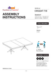 Furniture of America St. Nicholas CM3224T Assembly Instructions Manual