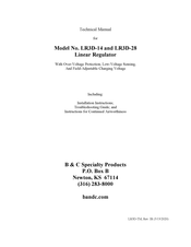 B&C LR3D-14 Technical Manual