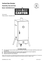 Smoke Canyon SC2045604-SC-00 Assembly, Use And Care Manual