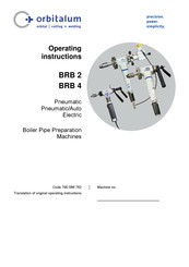 Orbitalum BRB 2 Operating Instructions Manual