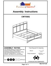Furniture of America California CM7558Q Assembly Instructions Manual