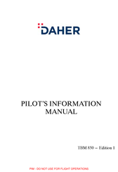 Daher TBM 850 Pilot's Information Manual