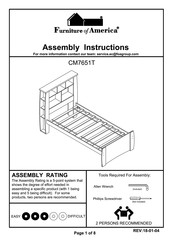 Furniture of America Marlee CM7651BKF Assembly Instructions Manual