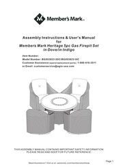 Member's Mark BGX03823-5IC Assembly Instructions & User Manual