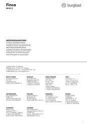 burgbad Finca M1012 Fitting Instructions Manual