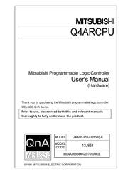 Mitsubishi MELSEC Q4ARCPU-U(H/W)-E User Manual