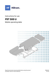 Hillrom PST 500 U Instructions For Use Manual