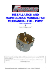 Flygas F.051 Installation And Maintenance Manual