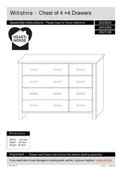 Heart of House Wiltshire 2474294 Assembly Instructions Manual
