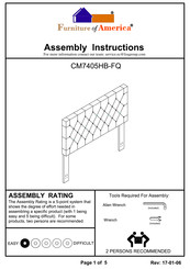 Furniture of America Aldebaran CM7405PKHBEK Assembly Instructions Manual