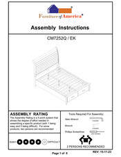 Furniture of America Ribeira CM7252EK Assembly Instructions Manual