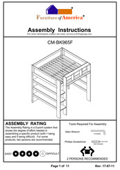 Furniture of America Annemarie CM-BK965F Assembly Instructions Manual