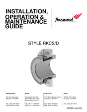 Flexaseal Style RKCS/D Installation, Operation, Maintenance Manual