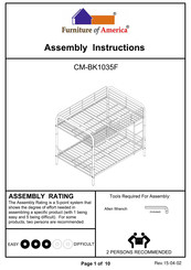 Furniture of America Brocket CM-BK1035F Assembly Instructions Manual