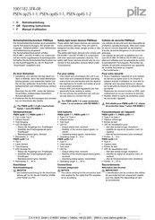 Pilz PSEN op4S-1-2 Operating Instructions Manual