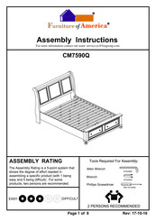 Furniture of America Castor CM7590WHEK Assembly Instructions Manual