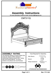 Furniture of America Menodora CM7311EK Assembly Instructions Manual