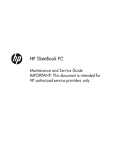 HP SlateBook PC Maintenance And Service Manual
