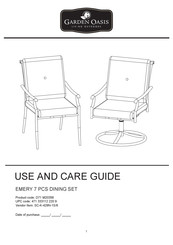 Garden Oasis D71 M20356 Use And Care Manual