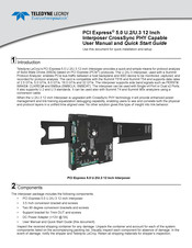 Teledyne Lecroy PCI Express 5.0 U.2 User Manual And Quick Start Manual
