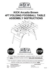 KICK Arcadia Brown Assembly Instructions Manual