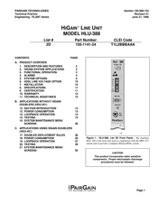 CopperOptics PairGain HiGain HLU-388 Manual