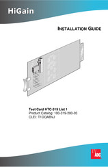 ADC HiGain HTC-319 List 1 Installation Manual