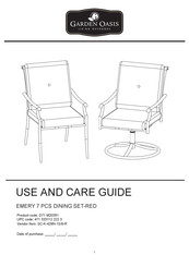 Garden Oasis SC-K-429N-1T-R Use And Care Manual
