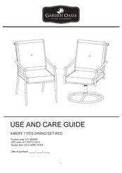Garden Oasis SC-K-429N-1S Use And Care Manual