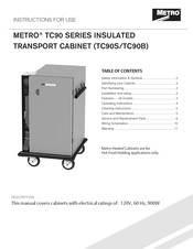 Metro DataVac TC90B Instructions For Use Manual