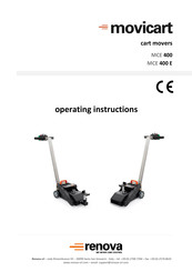 Renova movicart MCE 400 E Operating Instructions Manual