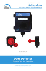 Critical Environment Technologies CGAS-A-VLT-NH3-S Addendum