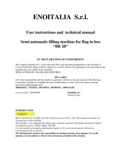 Enoitalia BB 20 User Instructions