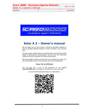 ICARO 2000 Solar X 2 Owner's Manual