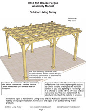 Outdoor living today Breeze 12ft X 16ft Assembly Manual