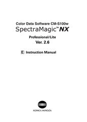 Konica Minolta SPECTRAMAGIC NX - Instruction Manual