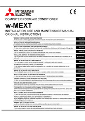 Mitsubishi Electric w-MEXT Instructions For Installation, Use And Maintenance Manual