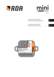 RDA mini 868 Assembly And Operating Manual