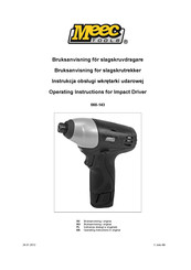 Meec tools 060-143 Operating Instructions Manual