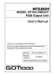 Mitsubishi GT15V-75ROUT User Manual