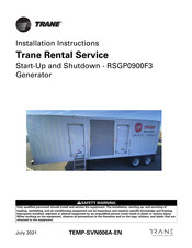 Trane RSGP0900F3 Installation Instructions Manual