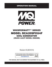 MQ Power WHISPERWATT DCA20SPXU4F Operation Manual