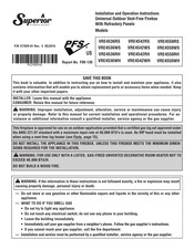 Superior Fireplaces VRE4536RH Assembly, Installation And Operation Instructions