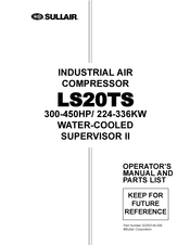 Sullair LS20TS 960 CFM Operator's Manual And Parts List