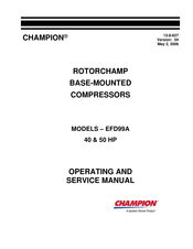 Gardner Denver Champion ROTORCHAMP EFD99A Operating And Service Manual