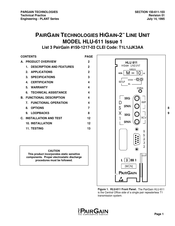 PairGain HiGain -2 HLU-611 Manual