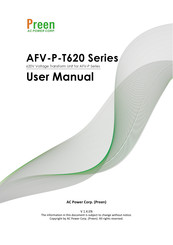 Preen AFV-P-T620C User Manual