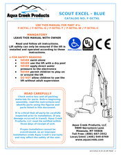 Aqua Creek Products F-SCTXL-C Manual